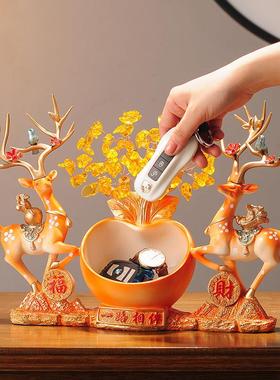 简约客厅入户进门玄关放钥匙收纳招财鹿鞋柜上面摆件乔迁新居礼品