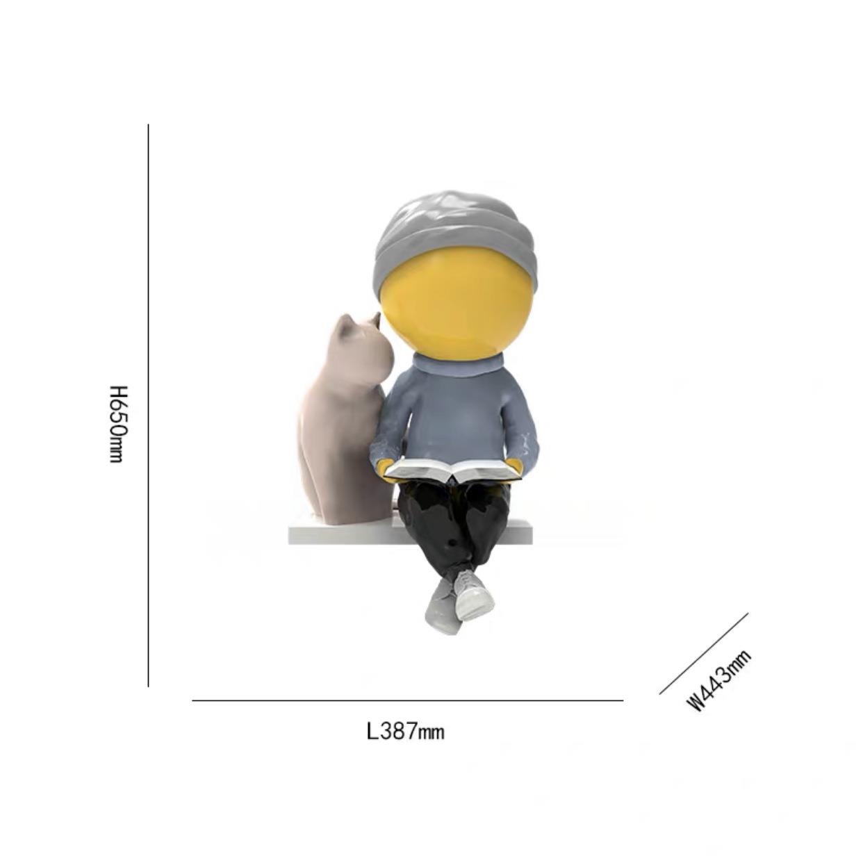 现代简约创意可爱卡通喵星人摆件样板房售楼处家居茶几玄关儿童房