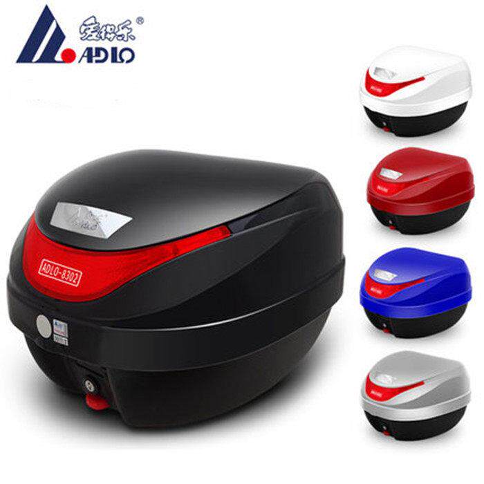 爱得乐8302机车大号尾箱 电动电瓶滑板车后备工具箱 快拆收纳箱