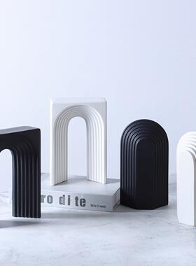 创意现代几何拱形u形n形陶瓷装饰品入口电视柜酒柜展示柜咖啡桌装