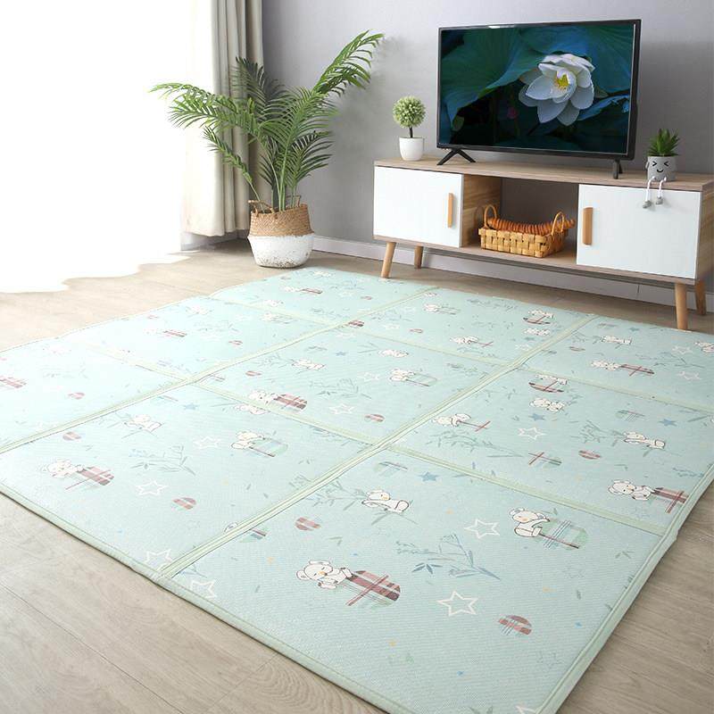 夏天可折叠凉席地垫拼接藤席地毯家用客厅宝宝婴儿童爬行垫玩耍垫,居家布艺,家用脚垫,淘宝优惠券,粉丝福利购,淘宝优惠卷