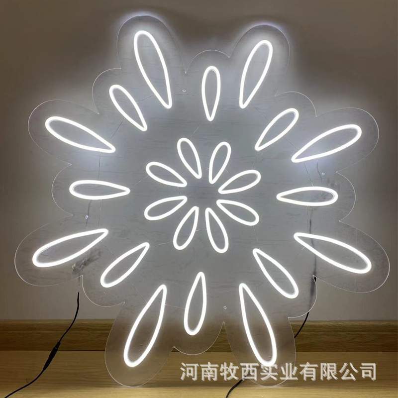 婚庆道具烟花灯婚礼霓虹灯吊顶星空亚克力发光花朵led灯装饰灯