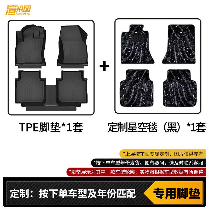 适用祺智PHEV脚垫TPE双层专车专用全包围防水耐磨脚垫