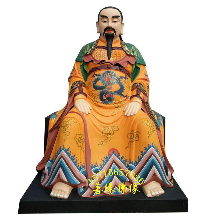 祖师爷金身塑像配周公桃花站像树脂玻璃钢木雕彩绘贴金