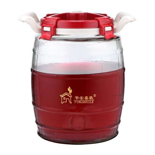 现货加厚玻璃密封罐储酿器 酵素桶储物罐自动排气日期盘发酵罐