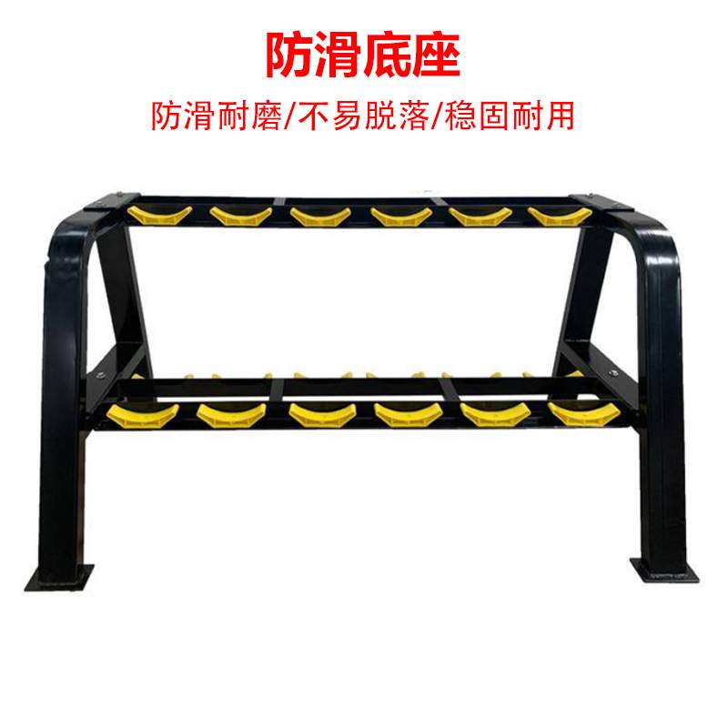 健身房商用2层6副哑铃收纳架家用健身器材置物架六副双层哑铃支架