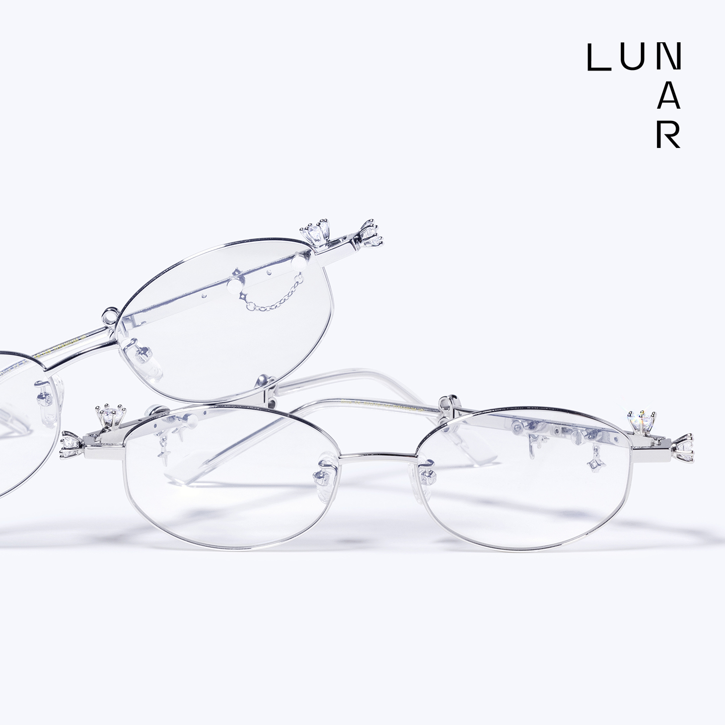 Charisma系列超轻纯钛镜框钻饰椭圆框防蓝光眼镜 Diva