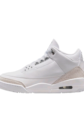 Jordan 3 “Pure Money”防滑中帮复古篮球鞋男女白色CT8532-111