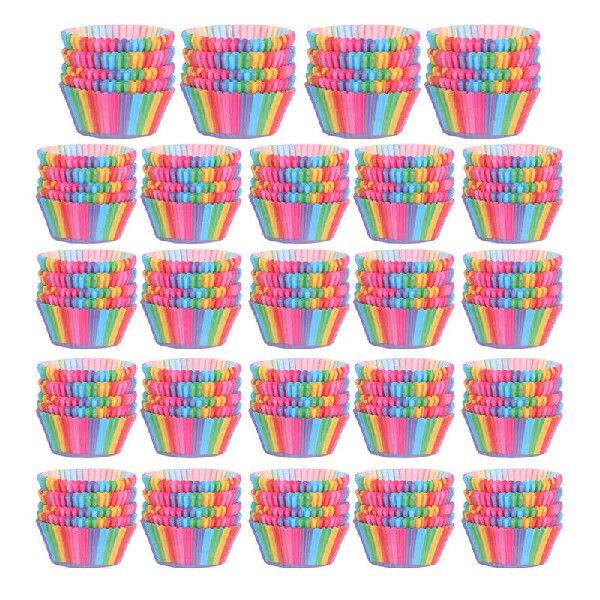 极速120pcs Colorful Muffin Bzox Cake Mold Cupcake Wrappers