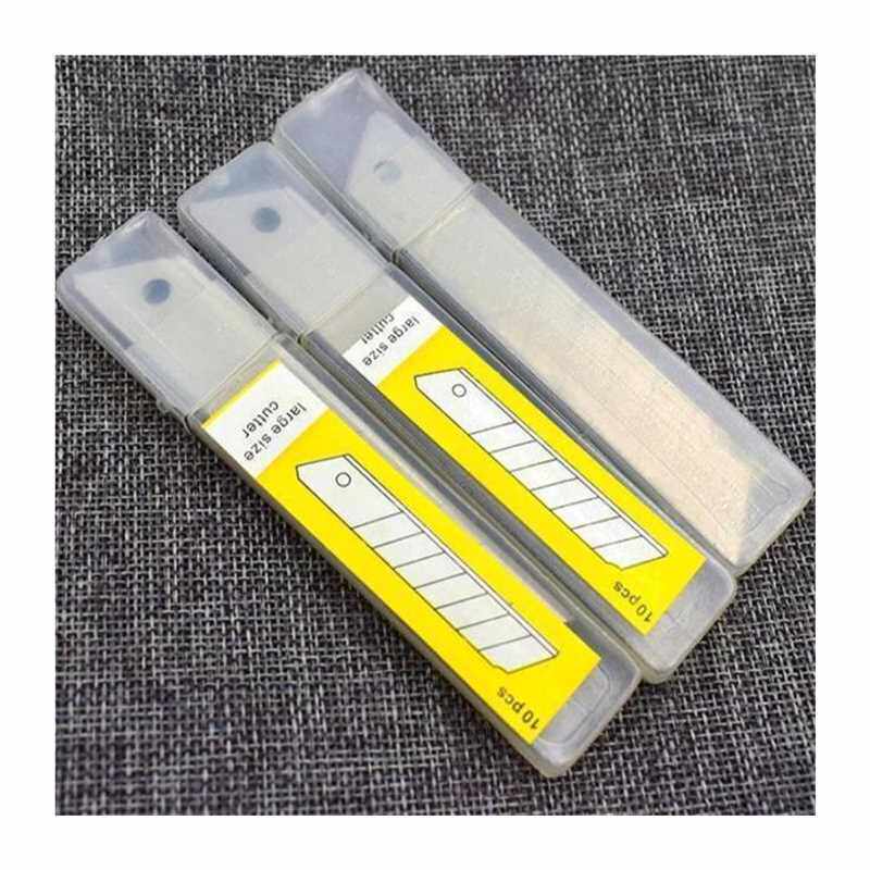 新品100片包邮美工刀片壁纸刀片介刀片大黄标刀片0.4Umm厚18mm宽