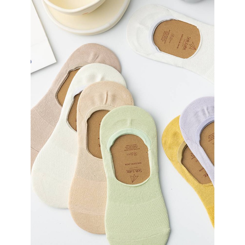 极速纯色隐形袜j子女浅口船袜简约纯棉夏季薄款百搭短袜高跟鞋止