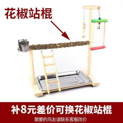 极速鹦鹉游乐场站架牡丹虎v皮玄凤鹦鹉站架秋千啃咬脚链实木站台