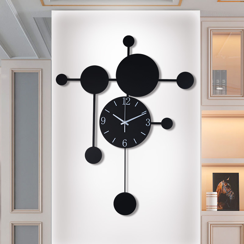 极速北欧挂钟客厅家用q时尚创意钟表现代个性挂墙时钟简约轻奢装