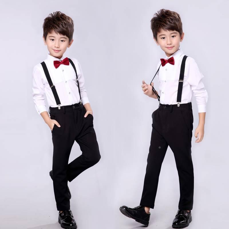 极速l男生演f出服六服一中小学生出儿童大合演服背带裤表演儿童礼