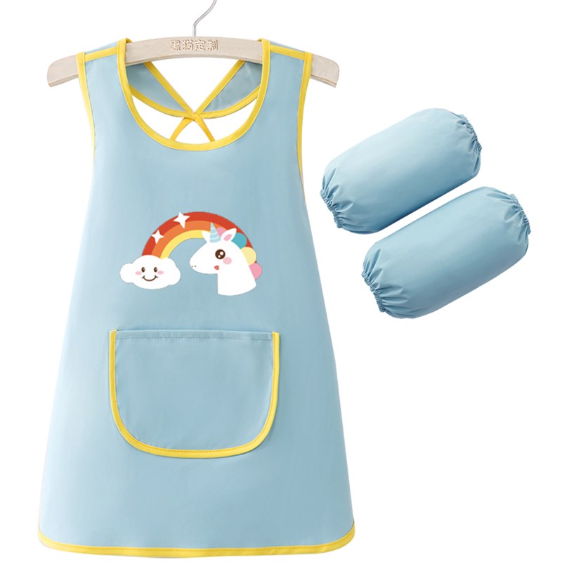 极速儿童画画g用的围裙防水小朋友罩衣宝宝男女童幼儿园小学定制l