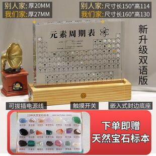 极速初中化学元素周期表实物桌面摆件压克K力矿石标本收藏生日创