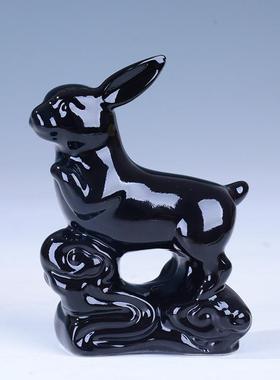 极速新品小号陶瓷黑龙摆件家居风水招财生肖龙工艺品X礼品饰品摆