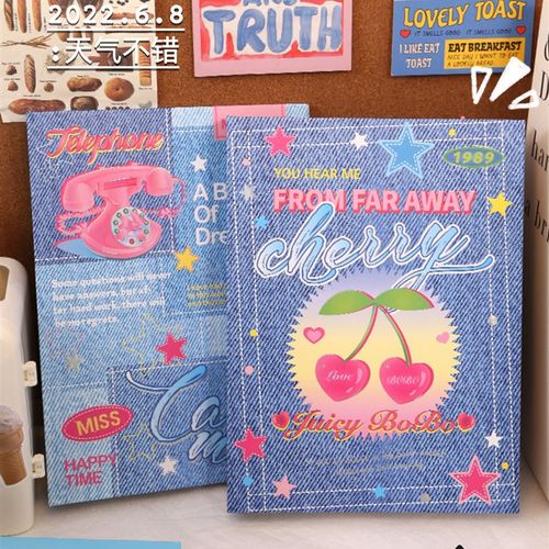 极速复古牛d仔卡册信片卡片拍立得相簿四宫格追星收纳专辑小卡收