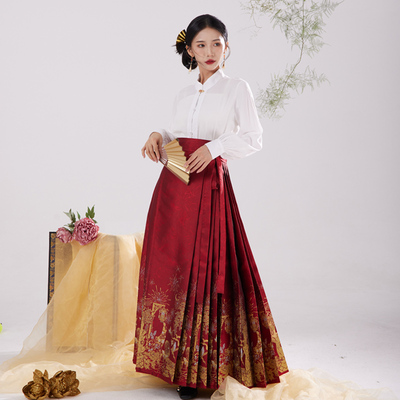 云暮锦瑟2024国风汉服马面裙