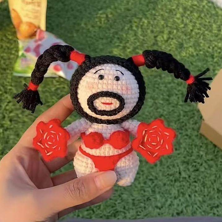 比基尼如花二人转手帕毛线手工编织钩织自制diy玩偶材料包钩针,服饰配件/皮带/帽子/围巾,DIY编织材料包,淘宝优惠券,粉丝福利购,淘宝优惠卷