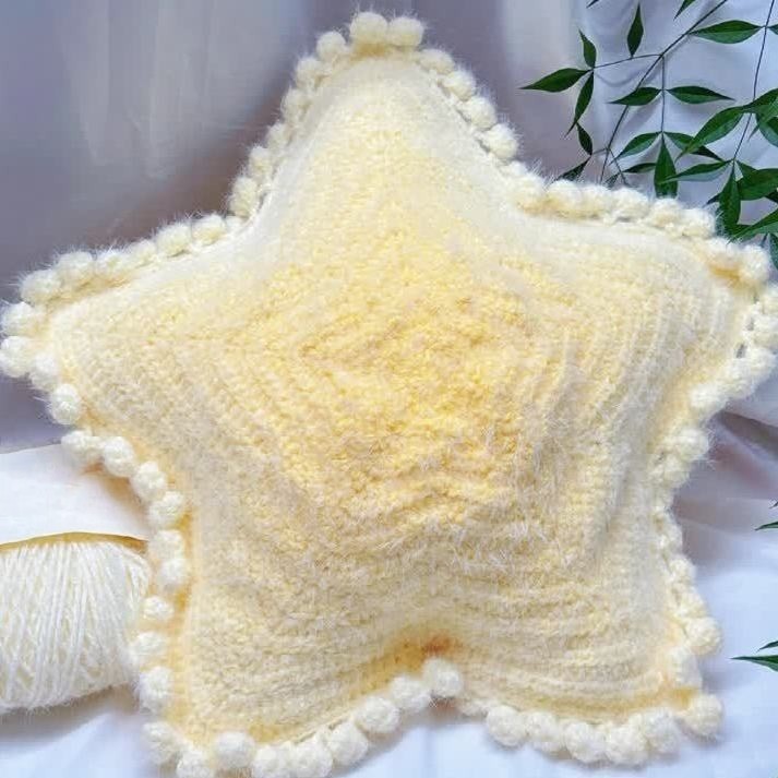 星星抱枕渐变线DIY编织材料包