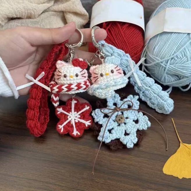 毛线钩针迷你Kitty风铃材料包
