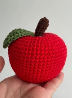 平安手工苹果diy编织毛线钩织钩针平平安安摆件闺蜜材料礼物