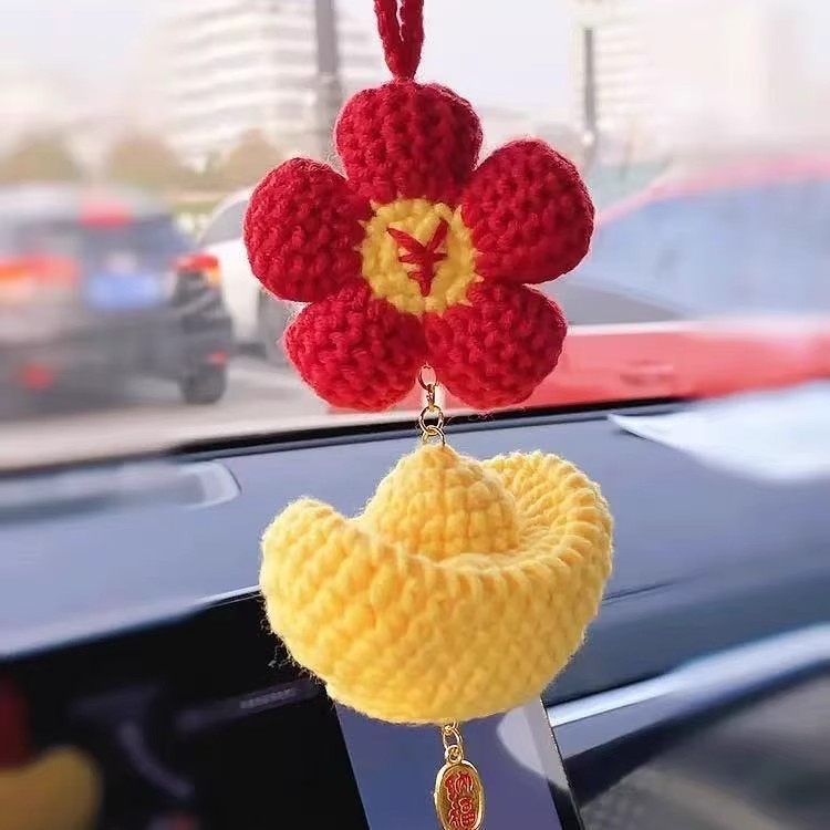 有钱花车挂件毛线手工diy钩针编织材料包新年礼物钥匙扣打发时间,服饰配件/皮带/帽子/围巾,DIY编织材料包,淘宝优惠券,粉丝福利购,淘宝优惠卷