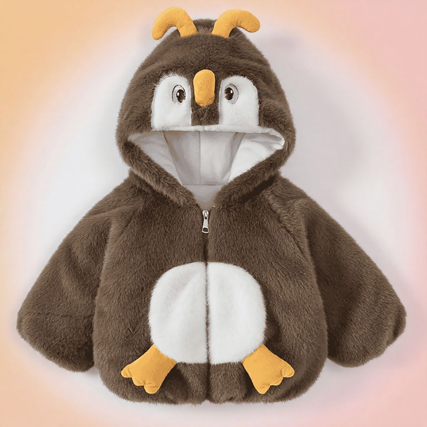 男童冬季加绒加厚毛毛茸茸外套