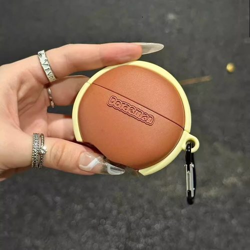 ins哆啦A梦铜锣烧适用华强北5代苹果4代保护套小众硅胶软壳无线蓝牙耳机壳airpods2代耳机套Pro3代防摔保护壳