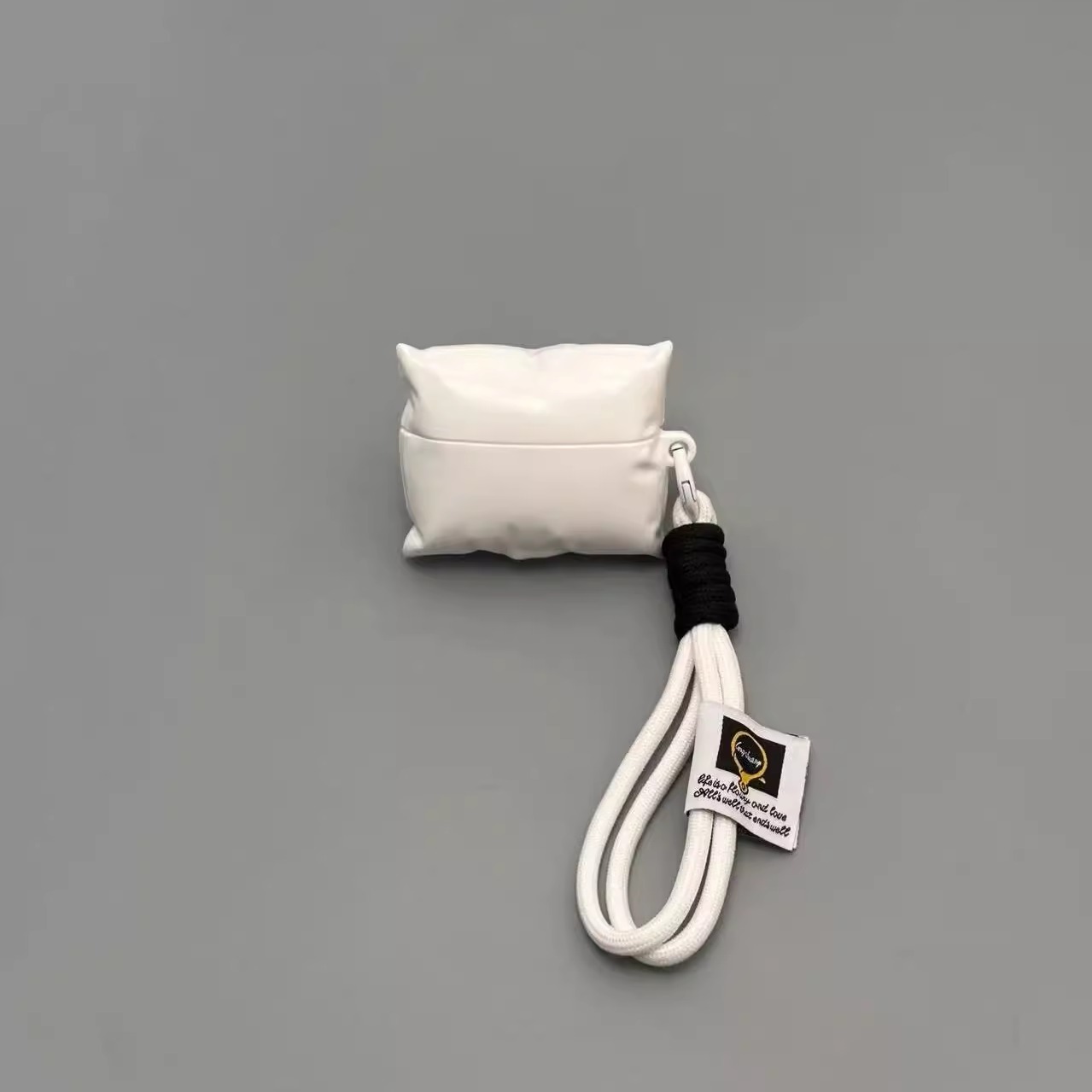 创意白色枕头适用苹果airpods pro2代耳机壳4代耳机保护壳小众3代华强北5代蓝牙耳机套个性硅胶软壳1代保护套