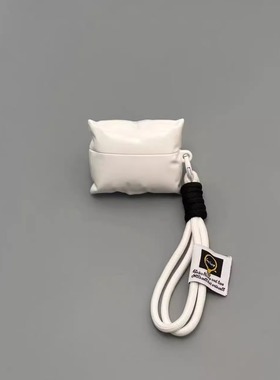 创意白色枕头适用苹果airpods pro3代耳机壳4代耳机保护壳小众2代华强北5代蓝牙耳机套个性硅胶软壳1代保护套