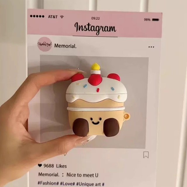 适用苹果耳机保护壳二代蜡烛蛋糕小人耳机壳airpods保护套3代无线蓝牙airpodspro2硅胶软壳华强北5代防摔五代