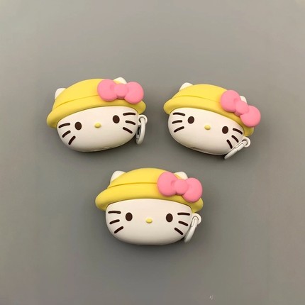 适用华为freebuds 6i耳机壳se2可爱kt猫保护套5i耳机保护壳4/4e无线蓝牙硅胶软壳保护壳clip耳夹pro3防摔卡通