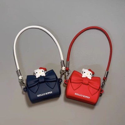 ins可爱猫咪手提包适用苹果airpods pro3耳机壳4代耳机保护壳小众2代华强北5代蓝牙耳机套硅胶软壳保护套新款