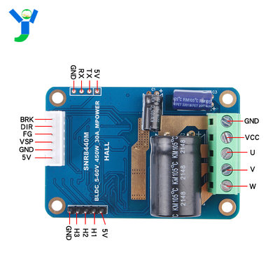 450W30A大功率三相BLDC无刷有霍尔有感电机驱动板马达控制器PWM