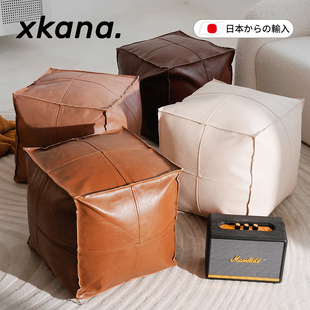 即是椅子也是收纳袋 坐垫防屁股痛椅垫油蜡皮坐墩轻奢衣服收纳袋