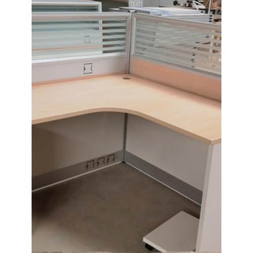 北京员工台简约现代4 - 6人员工台，带屏风甲板l型角桌