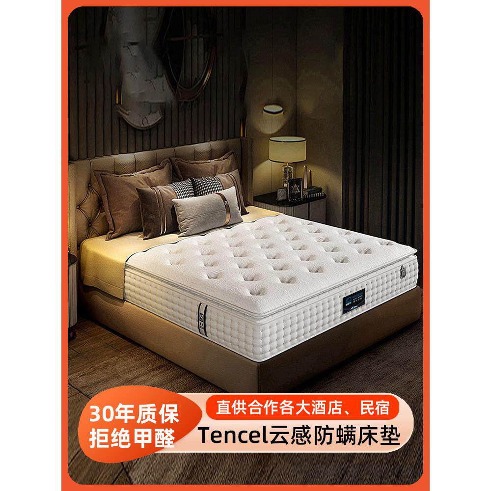 五星级酒店床垫民宿超厚软乳胶独立弹簧零压记忆棉家用定制席梦思