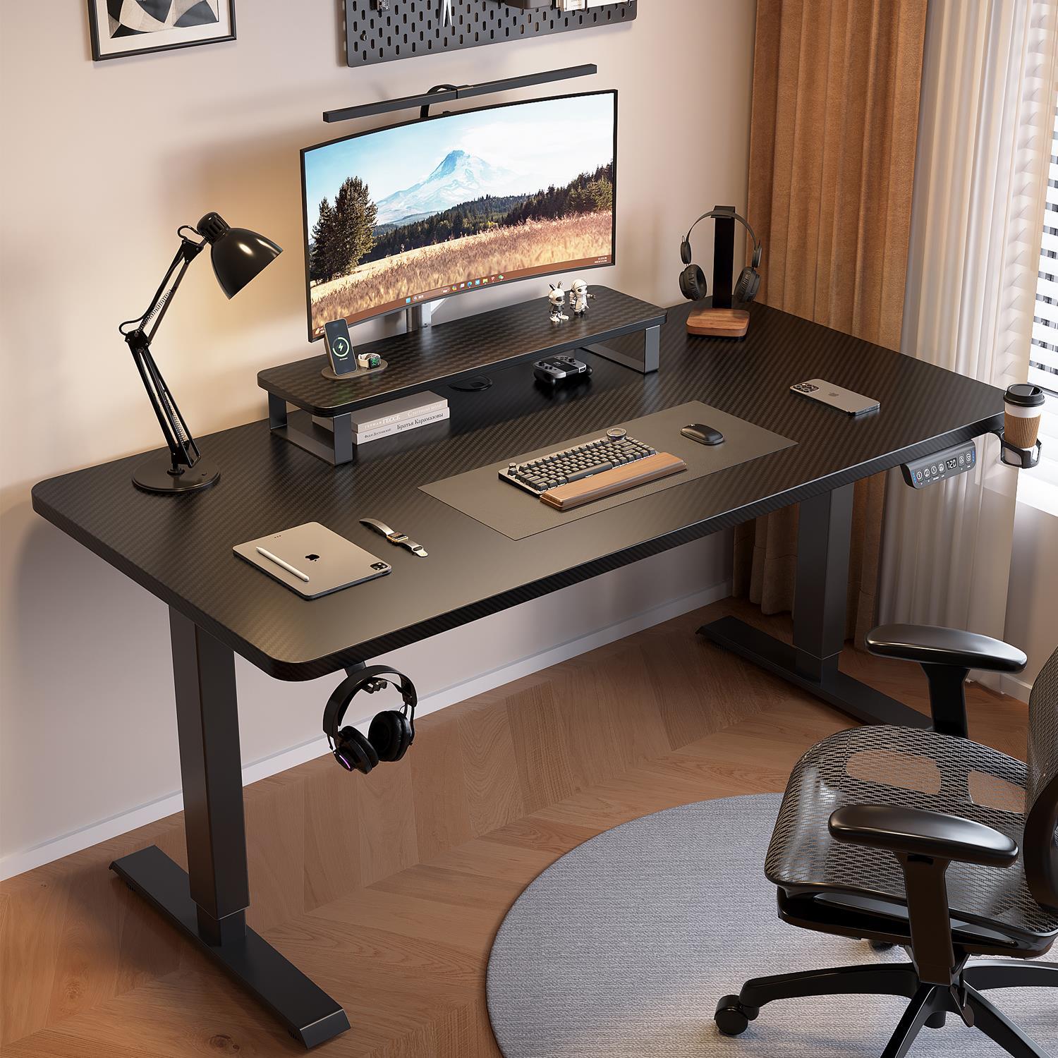 松博士电动升降桌家用办公桌电竞桌子升降电脑桌智能学习桌工作台