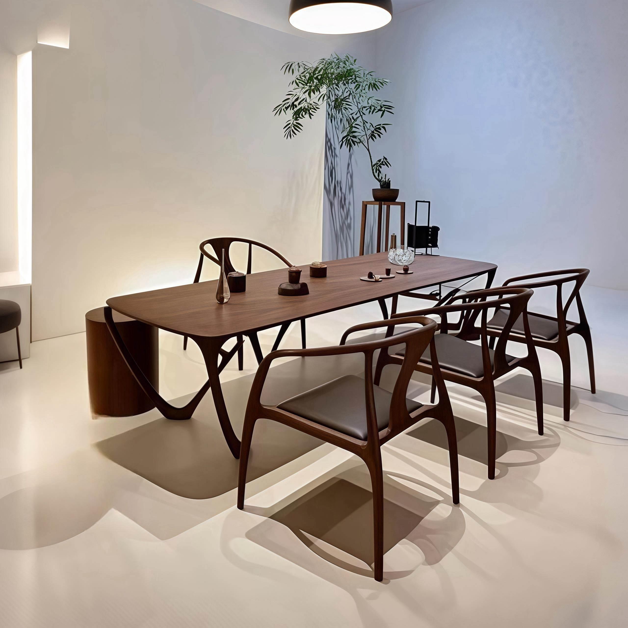 新中式茶桌2025新款高端胡桃木茶台客厅办公室禅意实木现代轻奢