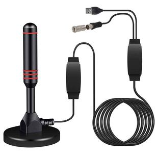 双放大器地波数字电视Dtmb室内和室外天线机顶盒磁力吸盘无网络