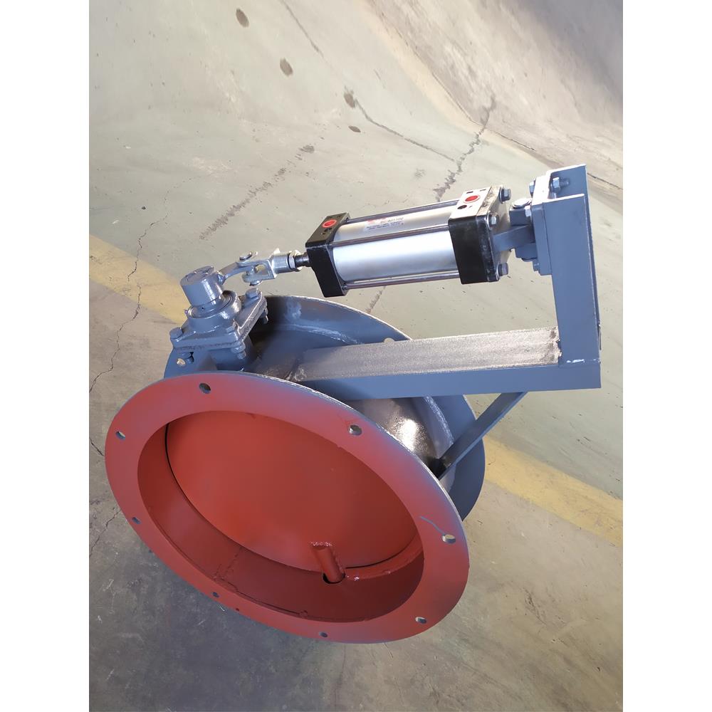 气动通风蝶阀DN500碳钢法兰式圆/方风门除尘管道调风阀烟道热风阀