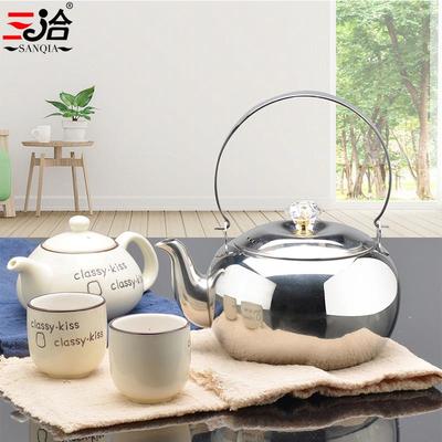 304特厚不锈钢茶壶茶馆饭厅酒楼中式茶水壶家居户外功夫茶烧水壶