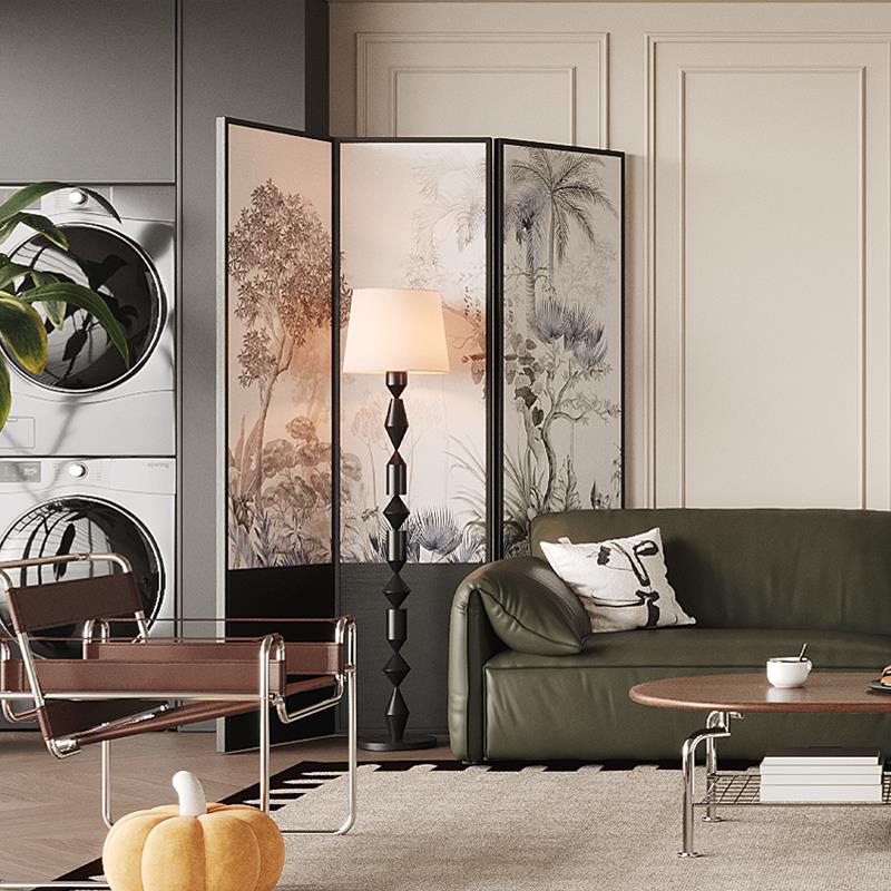 法式复古金属屏风隔断客厅装饰折叠移动遮挡小户型遮挡卧室背景墙