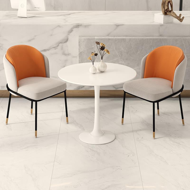 优果树北欧风格小圆桌子 服装店会客接待区多用途餐桌