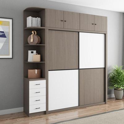 小户型推拉门衣柜组合衣柜简易组装结实耐用卧室家用简约现代衣橱