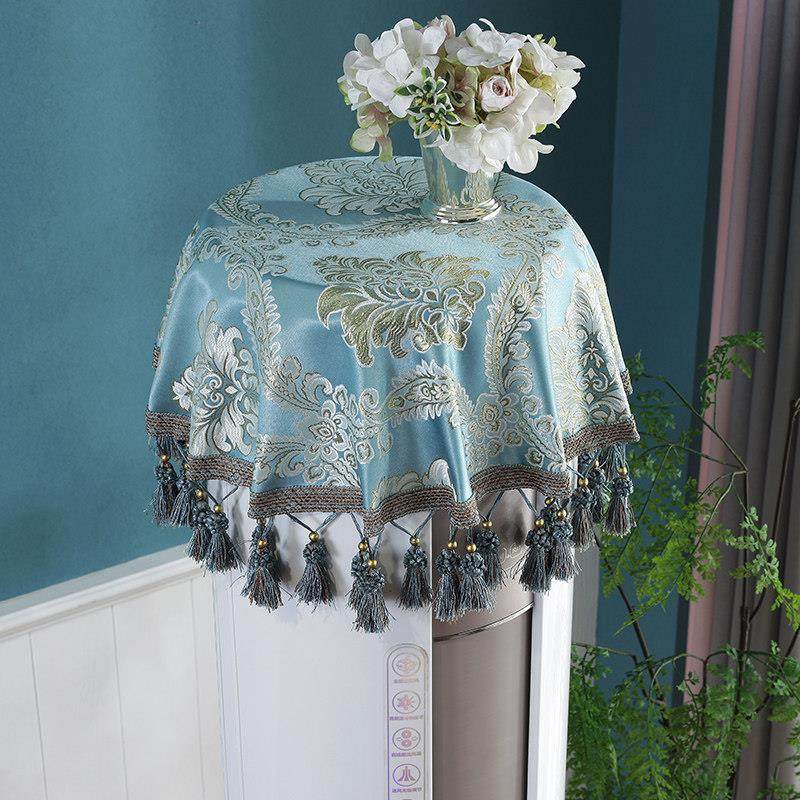 欧式空调盖布立式圆柱空调防尘罩家用防尘布高端奢华装饰盖巾布艺