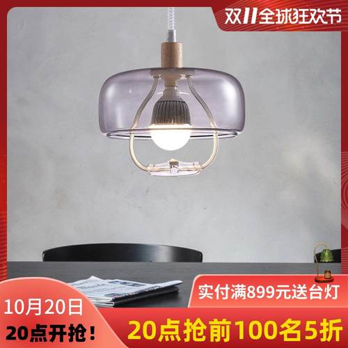 简约现代餐厅吧台吊灯玻璃灯罩单头升降灯棋牌室麻将灯可拉伸灯具