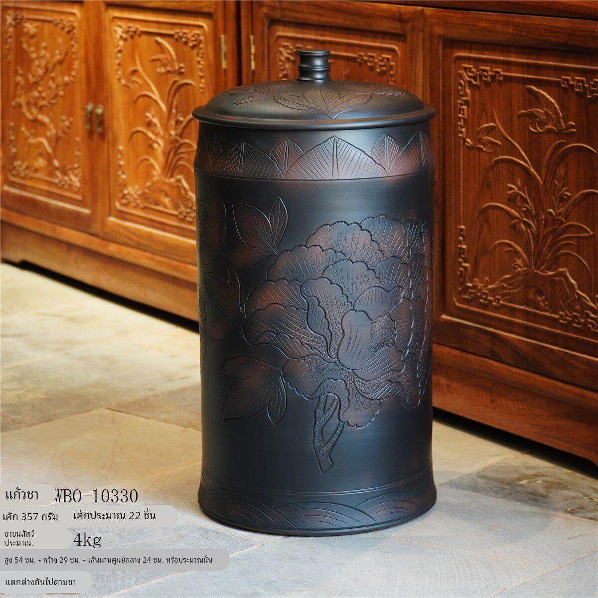 云南建水紫陶茶叶罐21饼缸陶瓷密封罐普洱散茶罐覆古茶缸家用米缸